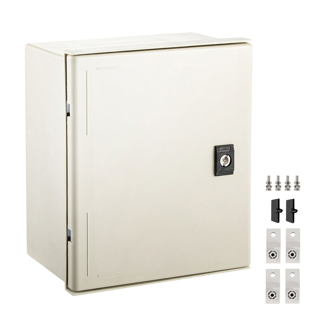 NEMA Electric Box, 12x10x6'' NEMA 4X Fiberglass Electric Enclosure, IP66 Water & Dust Resistant, Suitable for Both Outdoor & Indoor Use, Includes Mounting Plate (30x25x14 cm)