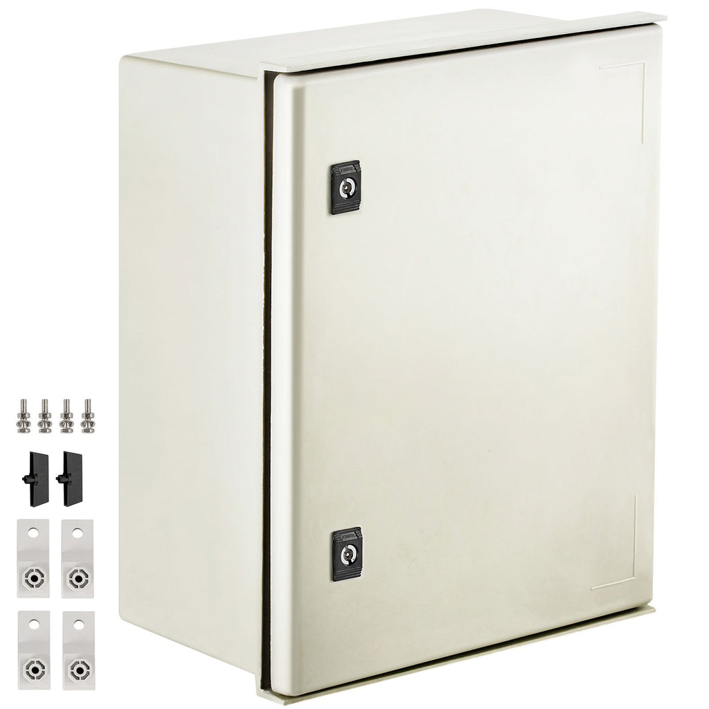 NEMA Enclosure, 20 x 16 x 8 inches, NEMA 4X Fiberglass Steel Electrical Box, IP66 Waterproof & Dustproof Hinged Junction Box for Outdoor Indoor Use, with Mounting Plate(50x40x20 cm))