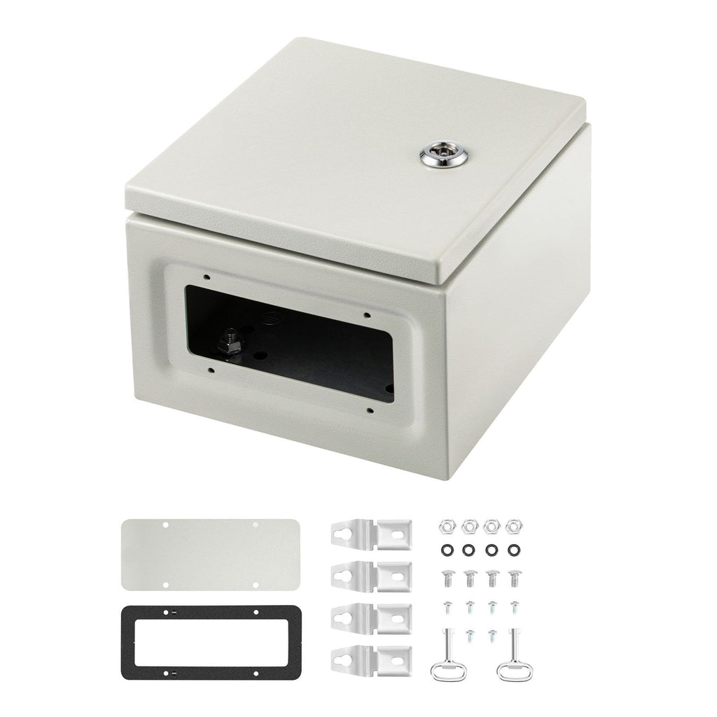 NEMA Metal Case, 8x8x6'' NEMA 4X Metal Electric Enclosure, IP66 Water & Dust Resistant, Suitable for Both Outdoor & Indoor Electrical Connections