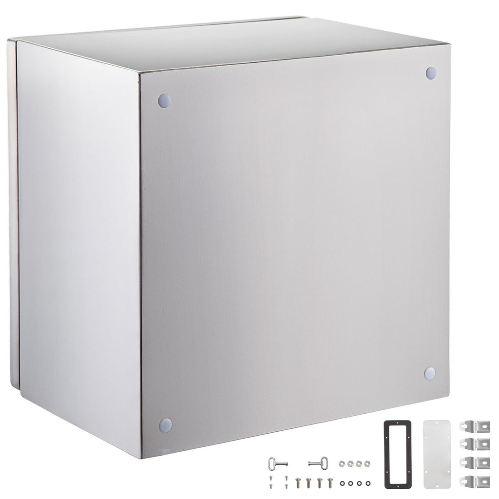 NEMA Stainless Steel Enclosure, 12 x 12 x 8\'\' NEMA 4X Steel Electrical Box, IP66 Waterproof & Dustproof, Outdoor/Indoor Electrical Junction Box, with Mounting Plate