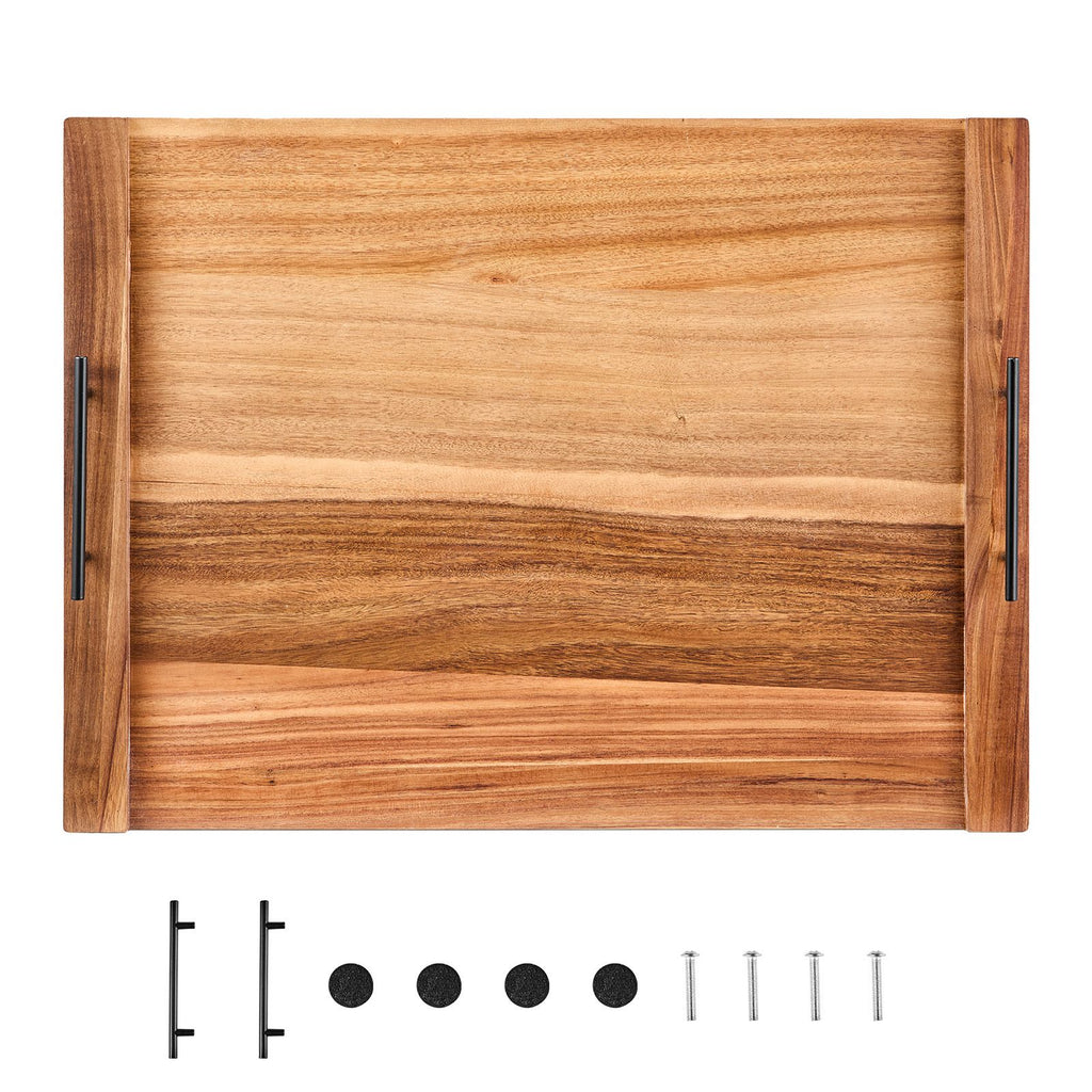 Noodle Board Stove Cover, Stove Top Cover Board for Gas Burner & Electric Stove, Acacia Wood Cutting Board with Handles, RV Stovetop Cover/ Kitchen Sink Cover for Counter Space & Tray, Natural