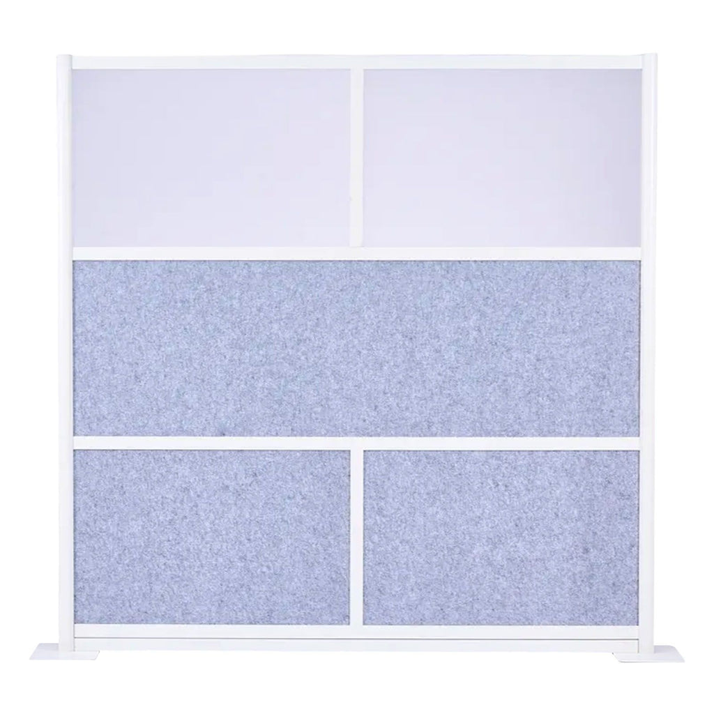 Office Divider Privacy Partition, 1-Pack, 70" x 70" Modular Wall Room Divider, PET Workstation Cubicle Partition with Frosted Windows, Freestanding Privacy Panel Wall for Office Library