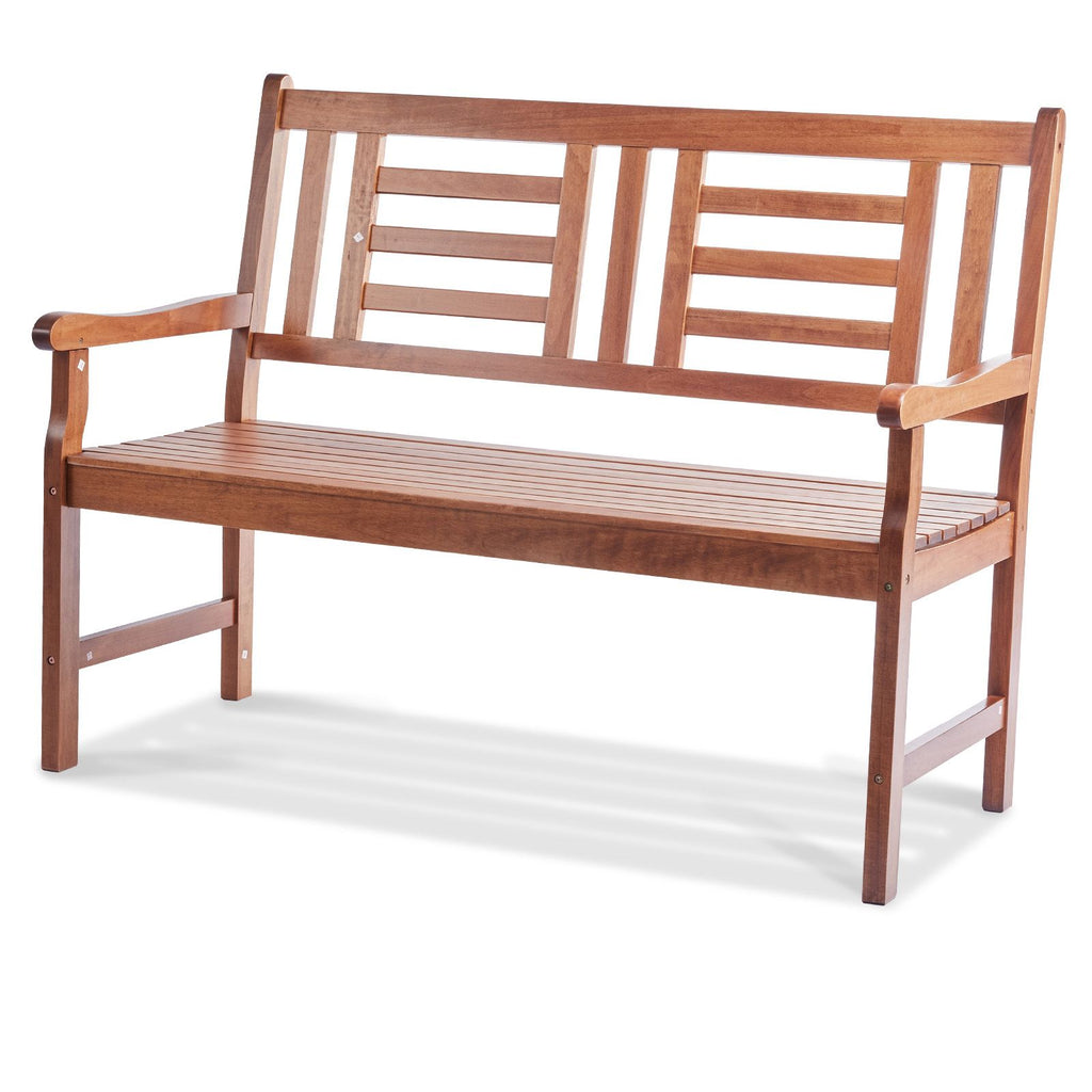 Outdoor Bench, 48 inches Wood Garden Bench for Outdoors, Outdoor Garden Park Bench with Backrest and Armrests, 700 lbs Load Capacity Bench, Patio Bench for Garden, Park, Yard, Front Porch
