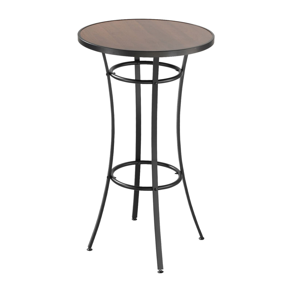 Outdoor Round Bar Table, 23.7 in Counter Bar Height Bistro Table, Patio Dining Tables with Easy-to-Clean Top & Sturdy Metal Frame, Indoor High Top Pub Tables for Small Places, Kitchen