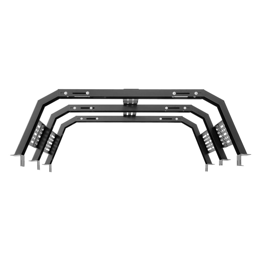 Overland Truck Bed Rack, 54.3-68.3 in Width, Adjustable Overland Bed Cargo Rack with Sidebar and 900 lbs Static Load Capacity, Heavy Duty Steel, Compatible with Full Size and Mid-Size Trucks