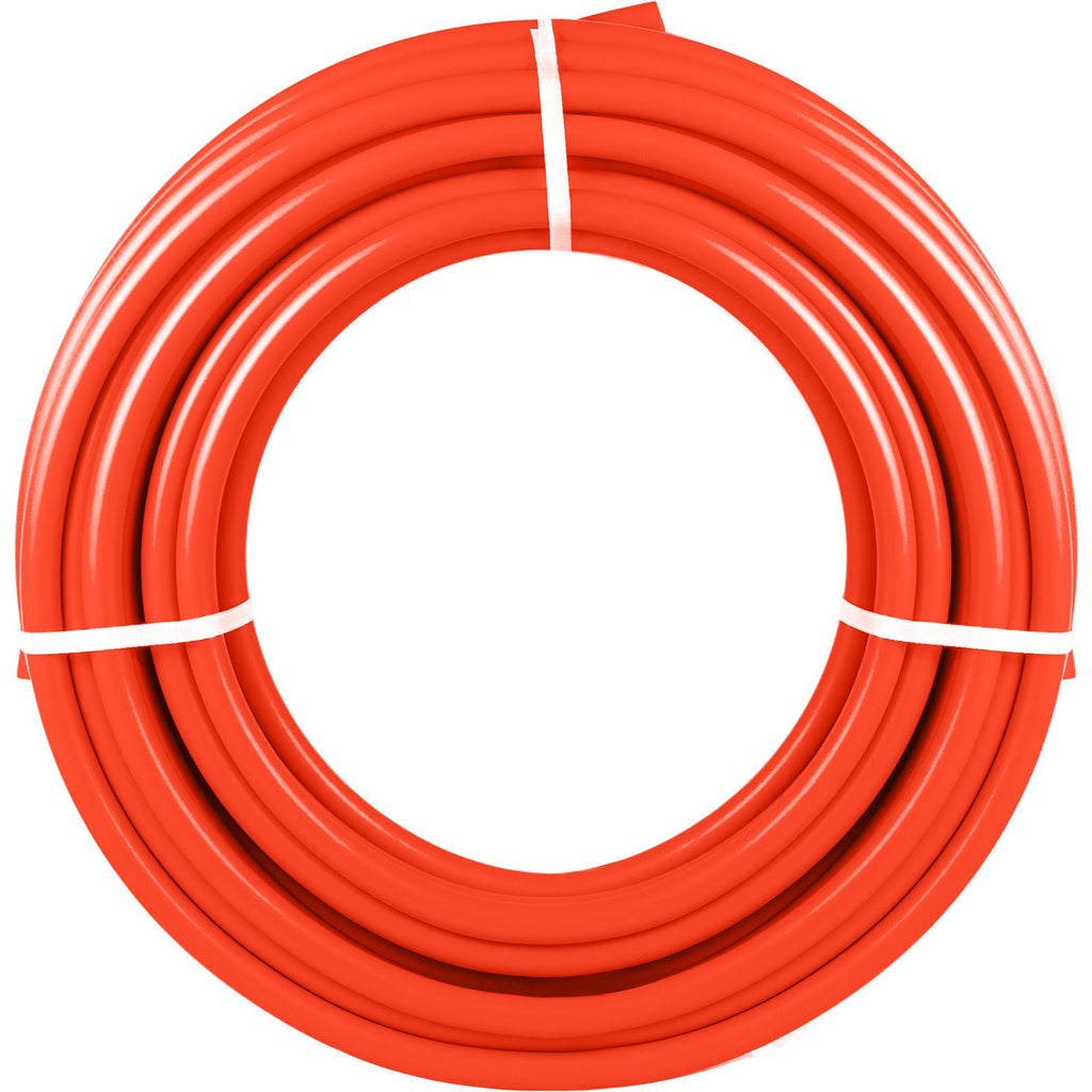 Oxygen Barrier 1/2 Inch 300 Feet Tube Coil EVOH PEX-B Pipe, for Residential Commercial Radiant Floor Heating, Red