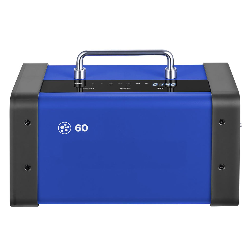 Ozone Generator, 60000mg/h Commercial Ozone Machine, with 15s Delayed Start & Dual-Hose Water Mode & LCD Touchscreen, Industrial Deodorizer for Car, Smoke, Home Odors, Up to 4800 sq.ft