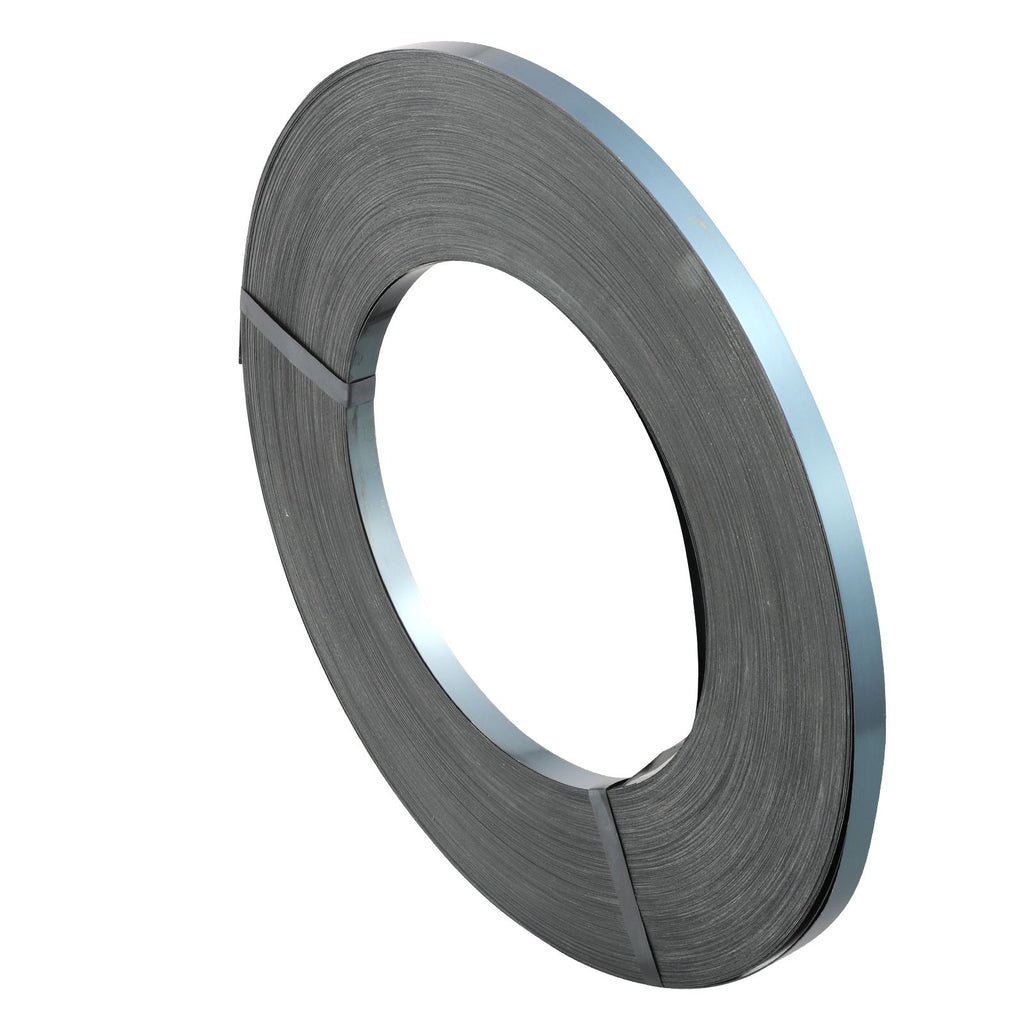 Packaging Steel Strapping Roll, 1640' Length x 3/4" Width x 0.02" Thickness, 1700 lbs Break Strength, Heavy Duty Banding Pallet Strap Coil, Portable Strong Banding Packing Metal Straps, Black