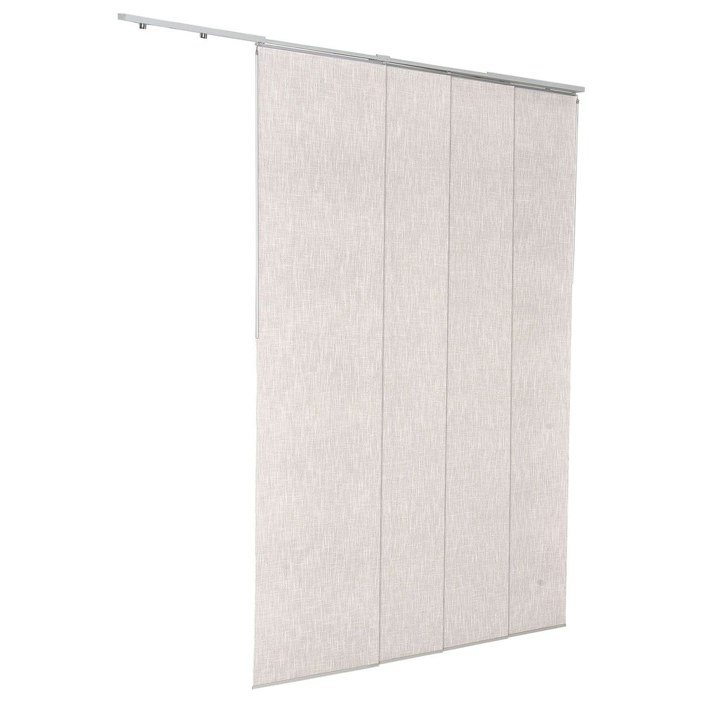 Panel Track Blinds, Extendable Track from 45.8 in to 86 in W, Trimmable Panel Curtains Up to 96 in H, Vertical Blackout Panel Blinds for Sliding Doors, Patio Doors, Room Divider, Light Gray