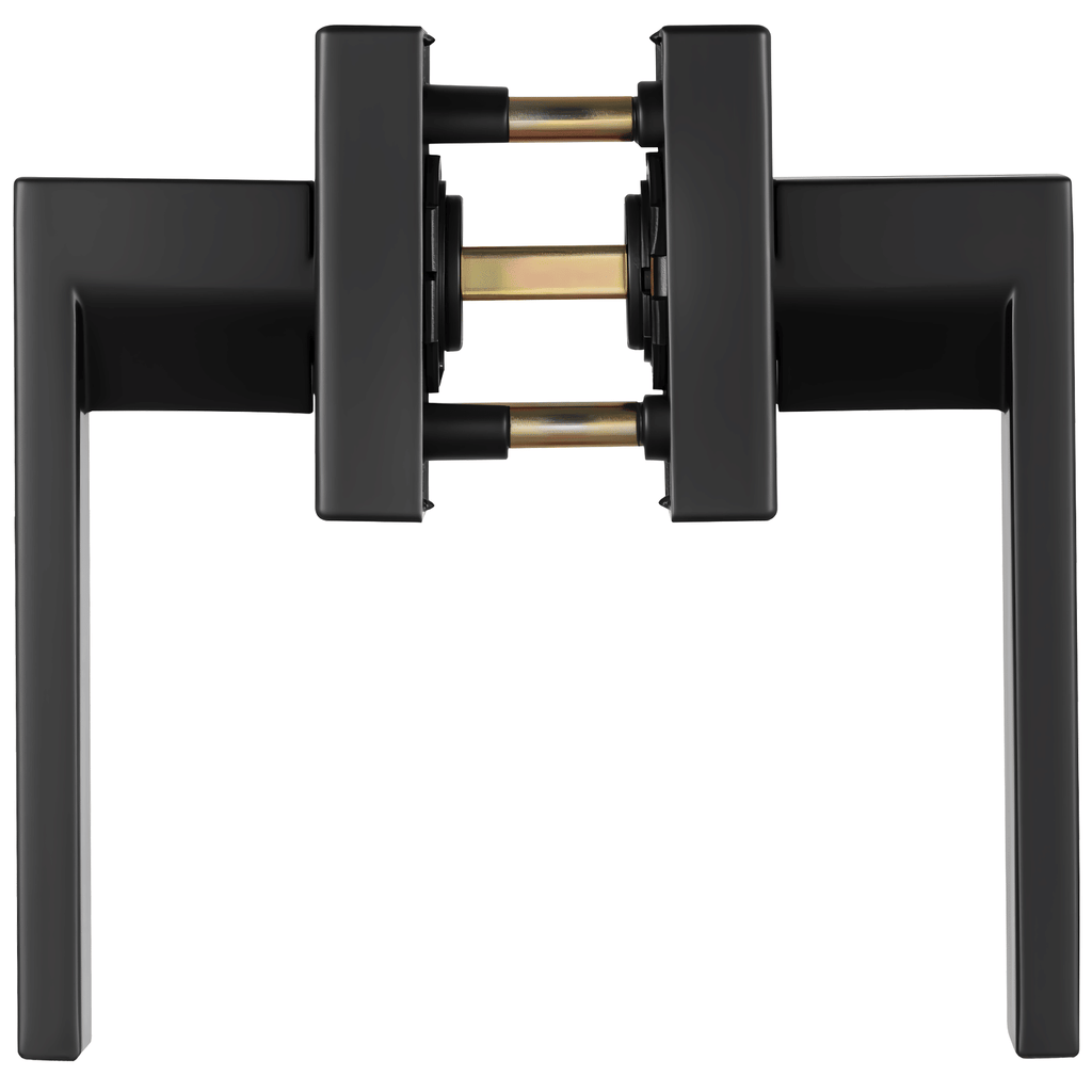 Passage Door Handle, 6 Pack Matte Black Door Lever, Left or Right Handing Reversible Lever Non-Locking, 45° Rotation to Open, Universal Square Interior for Hallways, Closets, Meeting Spaces