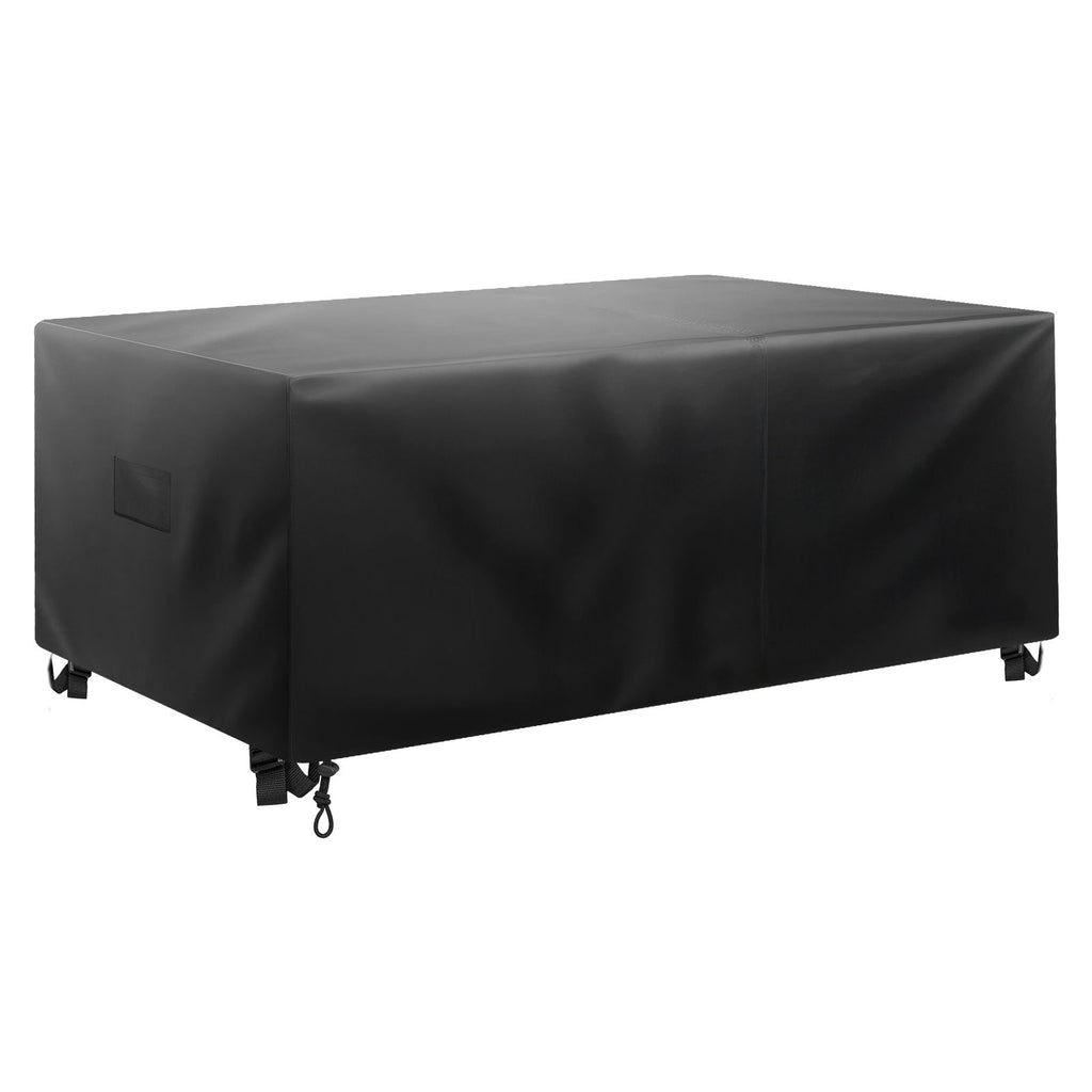Patio Furniture Cover, 420D Heavy Duty Waterproof Outdoor Dining Table and Chairs Cover, Large Rectangular Patio Table Covers with Air Vent for All Weather, 110L x 84W x 28H inch, Black