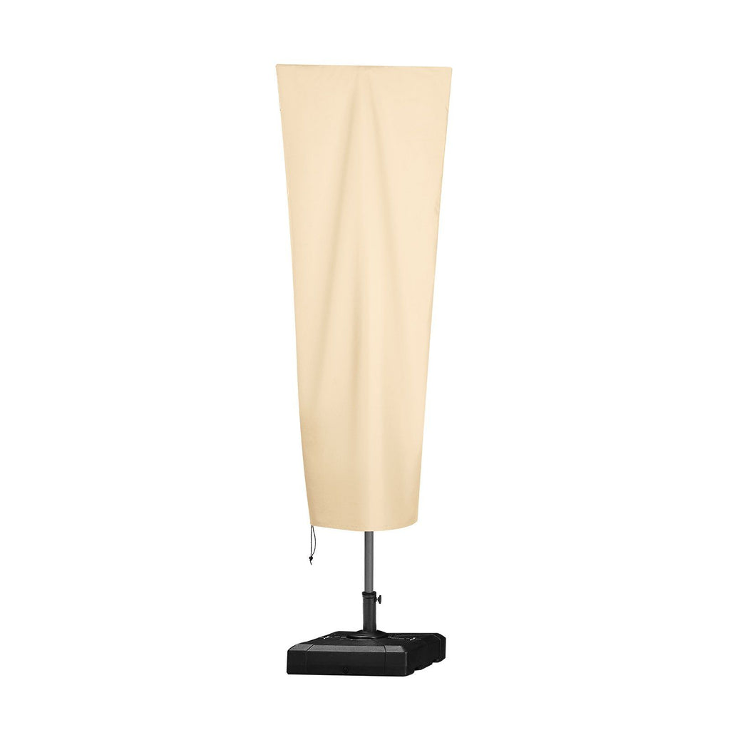 Patio Umbrella Cover for 7ft to 13ft Cantilever Umbrellas, Water Resistant PU 2000mm, Outdoor Umbrella Cover with Zipper and Rod, Beige