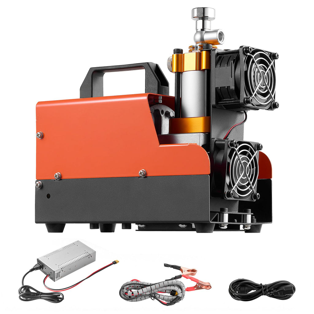 PCP Air Compressor 4500PSI PCP Airgun Compressor & External Converter, Manual Stop 250W DC12V/AC120V Portable Paintball Tank Compressors for Air Rifle, Scuba Diving Bottle