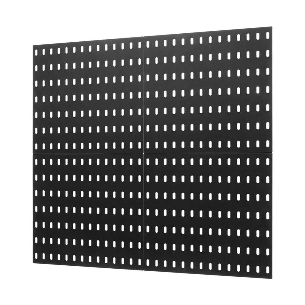 Pegboard Combination Kit, 11" x 11" Plastic Pegboard, 4 Panels, Peg Board Wall Organizer Kit with Accessories, for Garage Tool Storage Kitchen Living Room Craft Room Office Bathroom Home, Black image 2