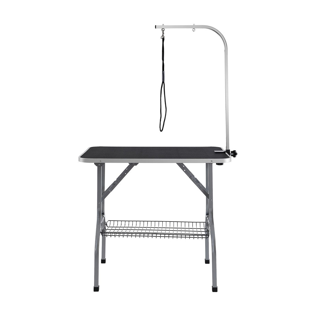 Pet Grooming Table Arm with Clamp, 36''x24'' Dog Grooming Station, Foldable Pets Grooming Stand for Medium and Small Dogs, Free No Sit Haunch Holder with Grooming Loop, Bearing 330lbs