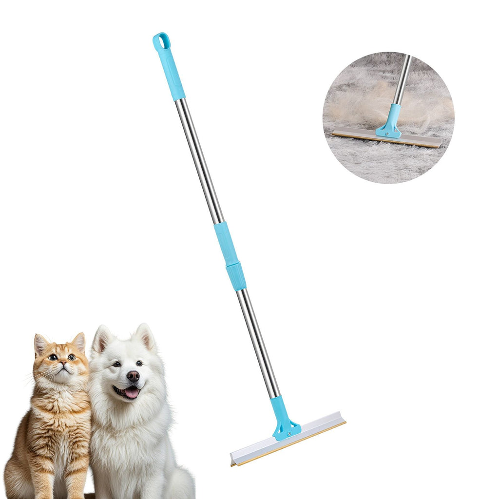 Pet Hair Carpet Rake, 35.83-55.51 in Adjustable Long Handle Pet Hair Removal Broom, Reusable Advanced Lint Remover Scraper Dog Cat Fur Cleaning, for Carpet Rugs Mats Couch Furniture Cat Tree