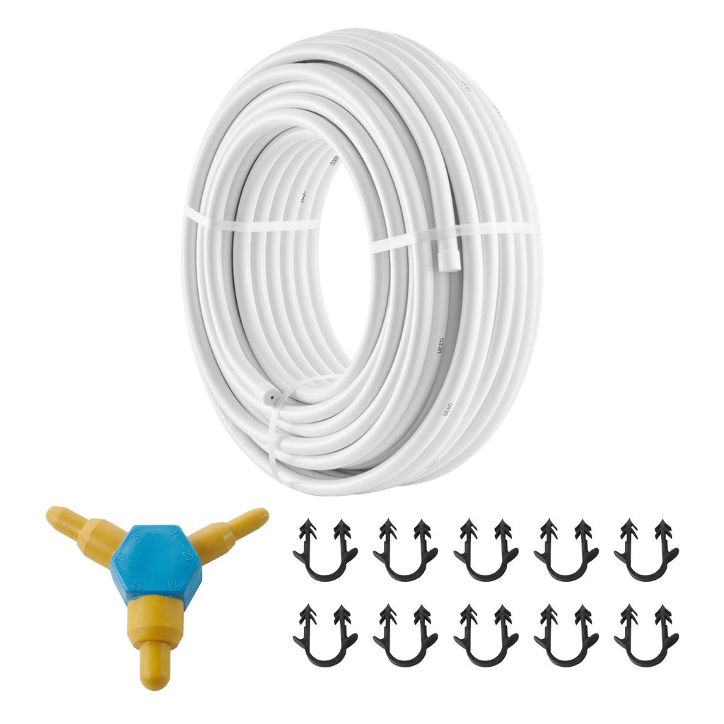 PEX-AL-PEX Tube, 164 ft, 0.79'' Diameter Aluminum-Plastic Composite Pipe Oxygen Barrier Radiant Floor PEX Pipe, 0.08'' Thickness Radiant Heat Floor Plumbing Inner Aluminum Layer PEX Tubing Pipe