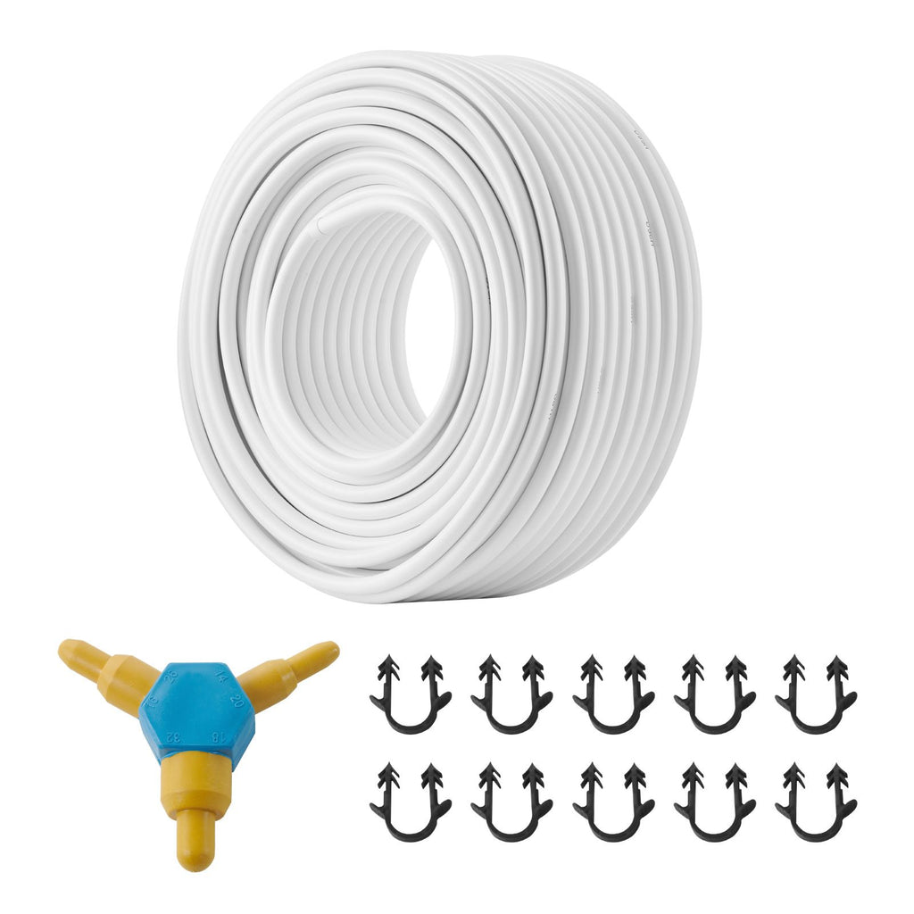PEX-AL-PEX Tube, 328ft, 5/8'' Diameter Aluminum-Plastic Composite Pipe Oxygen Barrier Radiant Floor PEX Pipe, 0.08'' Thickness Radiant Heat Floor Plumbing Inner Aluminum Layer PEX Tubing Pipe