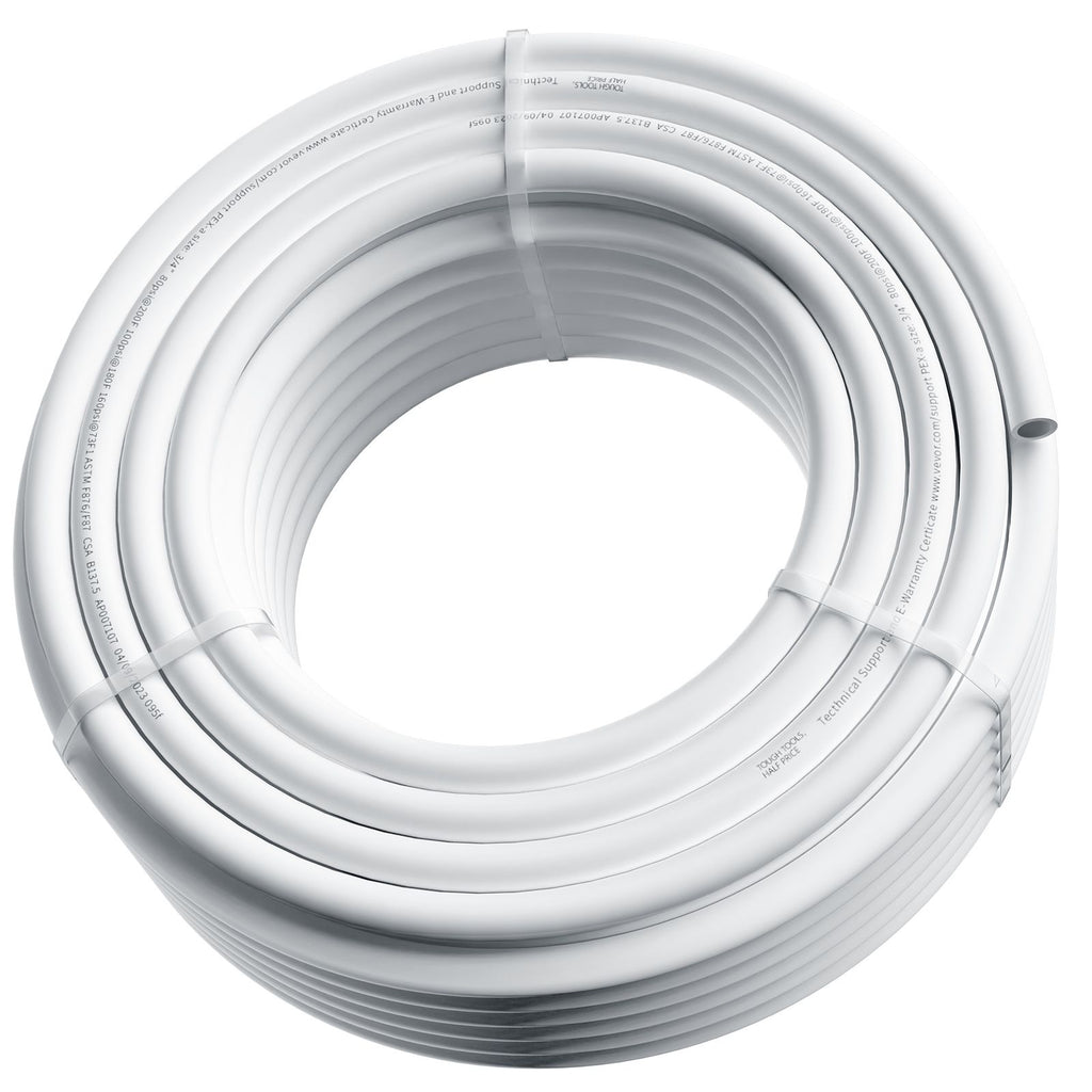 PEX Pipe 3/4 Inch, 100 Feet Length PEX-A Flexible Pipe Tubing for Potable Water, Pex Water Lines for Hot/Cold Water & Easily Restore, Plumbing Applications with Free Cutter,White