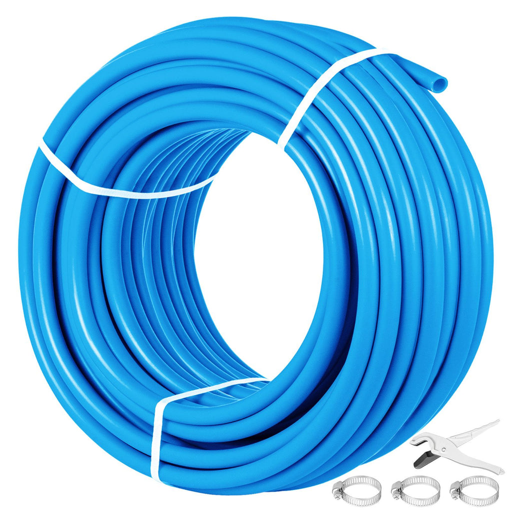 Pex Tubing, 1\" Pex Pipe 300ft Flexible Pex Hose Non Oxygen Barrier Pex Tube Coil 80-160psi Pex Water Line Blue Pex Piping for Hot & Cold Water Plumbing Open Loop Radiant Floor Heating System