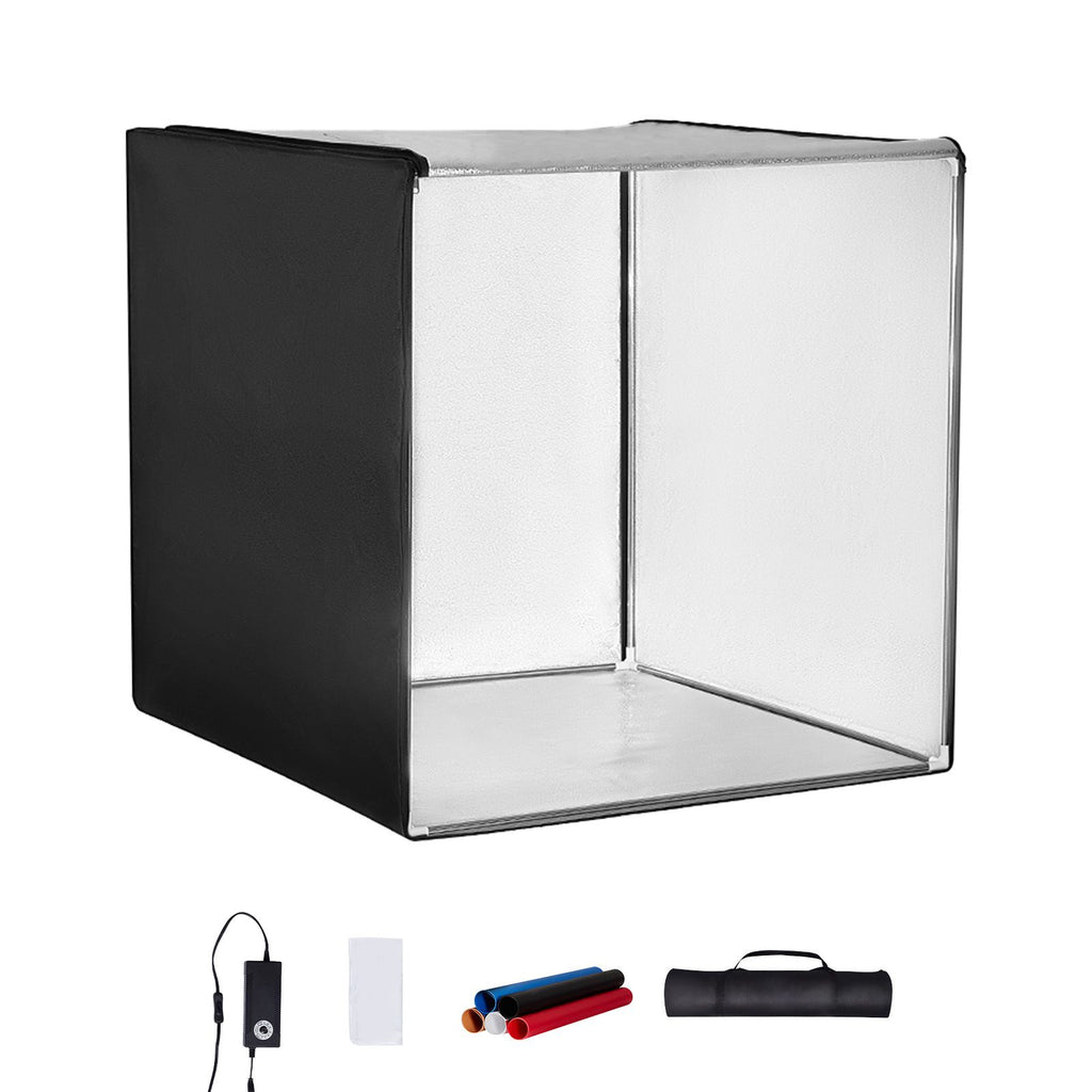 Photo Studio Light Box, 32" x 32", 5600K Professional Photo Shooting Tent Kit with 210 LED Lights 5 Backdrops Power Adapter Soft Light Cloth Corner Pieces, High CRI ≥ 95 for Product Photography