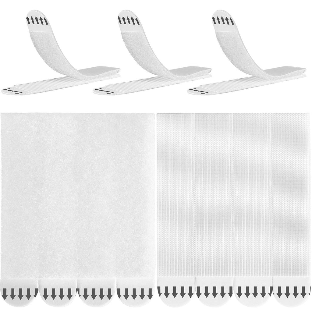 Picture Hanging Strips, 16 Pairs, X-Large Picture Hangers with Removable Adhesive, Hook & Loop Strips, Wall Hanging Strips for Damage Free Picture Hanger, Mounting of Photos, Frames, Wall Decor