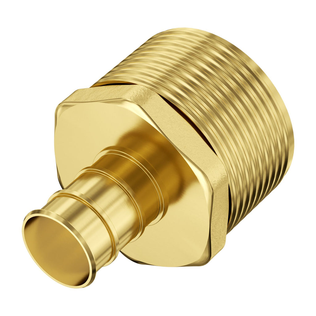 Pipe Fittings, 1/2" 25PCS Brass Pipe Fittings, Clamp-style 1/2 NPT External Thread Pipe Connector Brass Air Fittings, Plumbing Fittings NPT Adapter for Heating/Shower Systems, Water Pipes