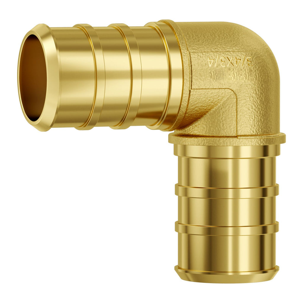 Pipe Fittings, 3/4" 50PCS Brass Pipe Fittings, Clamp-style Elbows Pipe Connector Brass Air Fittings, Heavy Duty Plumbing Fittings Tube Adapter for Heating/Shower Systems,Outdoor Water Pipes