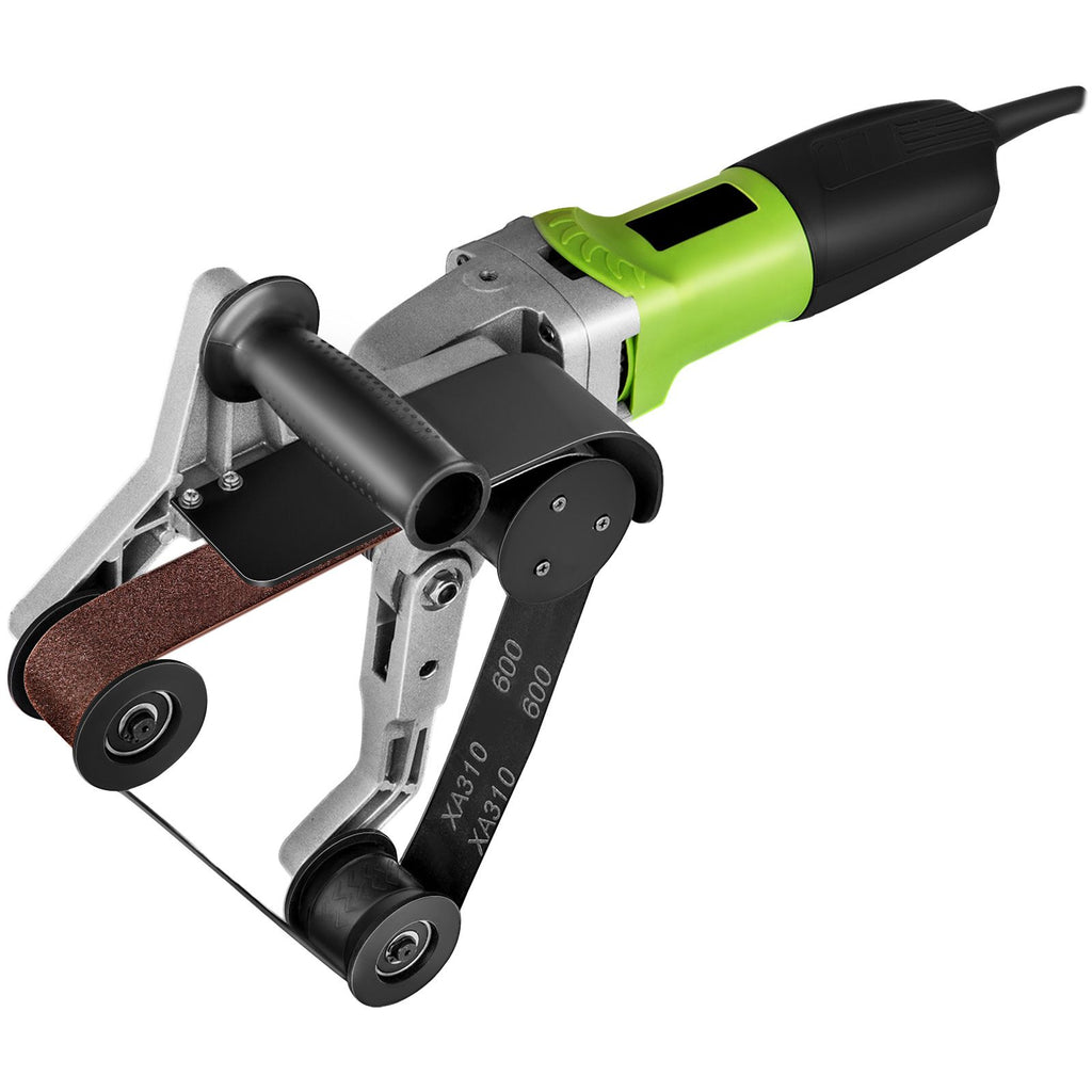 Pipe Tube Polisher Sander 7\"/180 mm Max Pipe Diameter,Sander Polisher Grinder 110V 800W,Professional Belt Sander Grinding Machine 6 Speeds Adjustable,for Burnishing Finishing Stainless Steel
