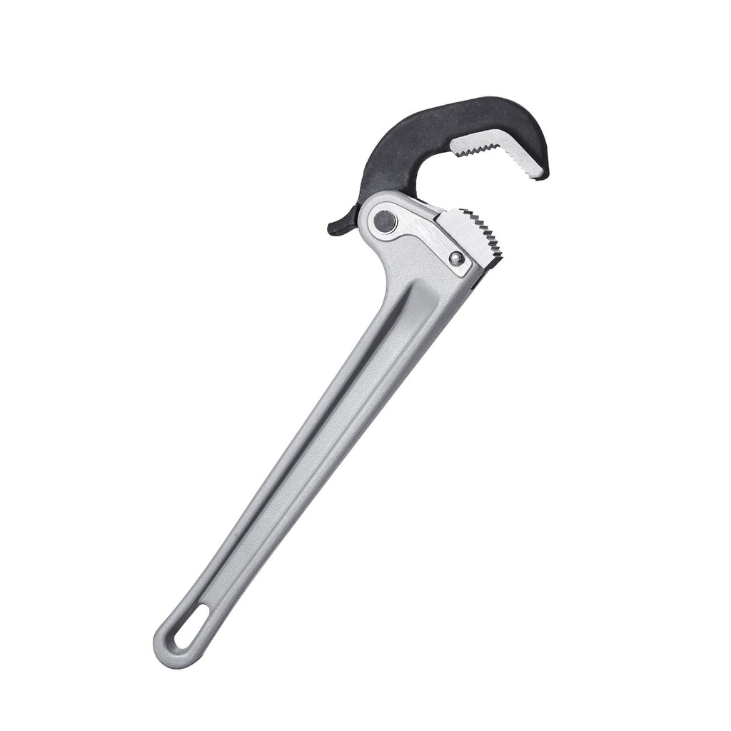 Pipe Wrench, 14" Aluminum Straight Pipe Wrench, Automatic Jaw Adjustment, Adjustable Plumbing Wrench, Easy to Carry, Ergonomic Handle, Hangable Design, for Water Pipes, Automotive Repairs