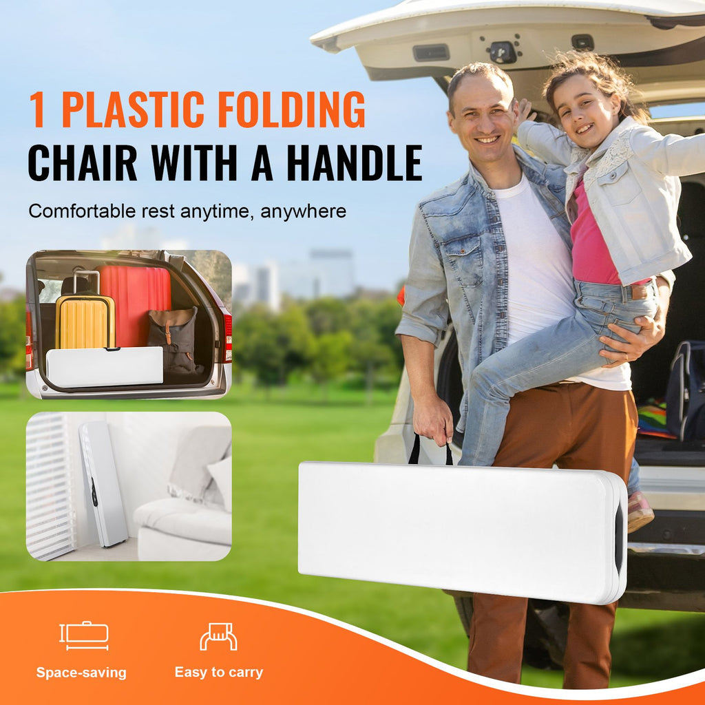 Plastic Folding Bench, 6 ft Portable Bench for Indoor/Outdoor Picnic Party Patio Camping Dining, Foldable Smooth HDPE Seat for Garden Soccer Multipurpose Entertaining Activities, 1 Pack, White image 2