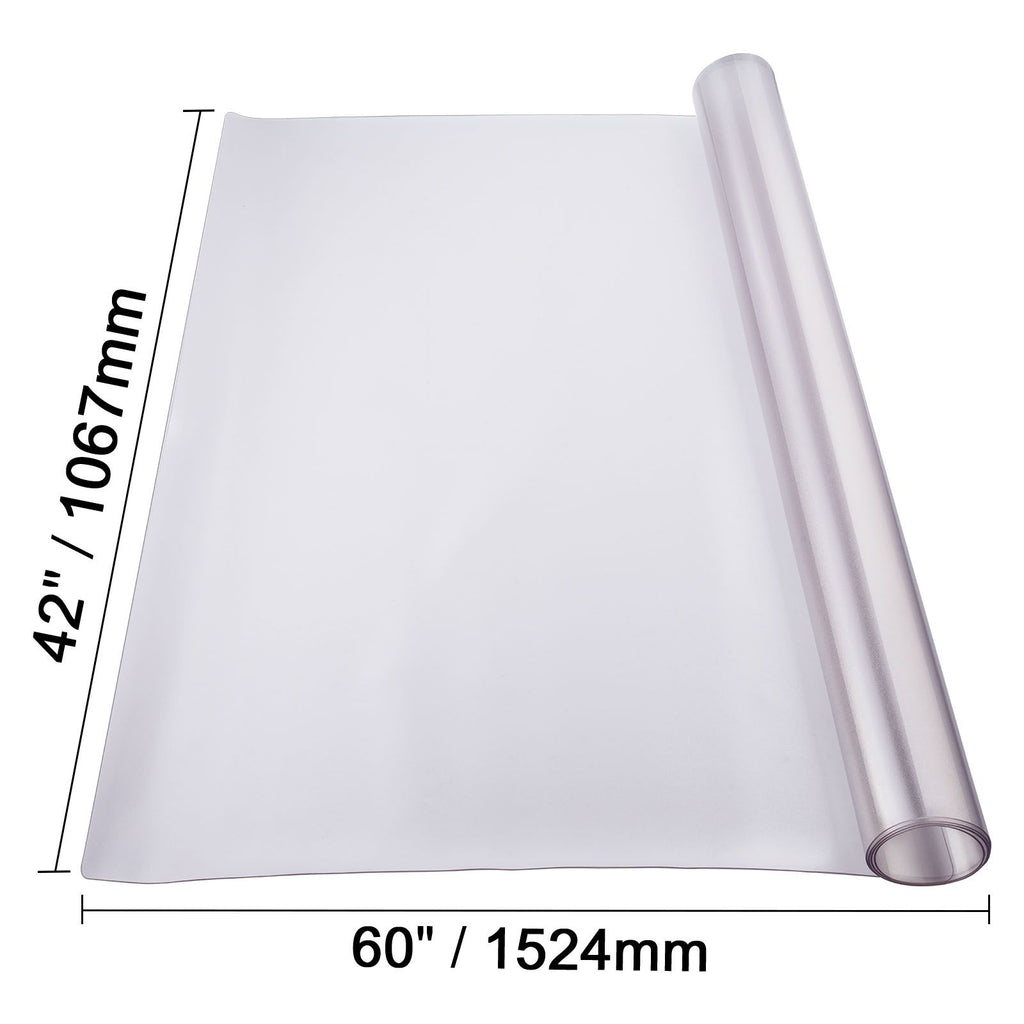 Plastic Table Cover, 42 x 60 Inch 1.5 mm Thick Frosted Table Protector, Rectangle PVC Desk Mat, Waterproof & Easy Cleaning Desk Pad Tablecloth, for Office Dresser Dining Room Table Night Stand image 2