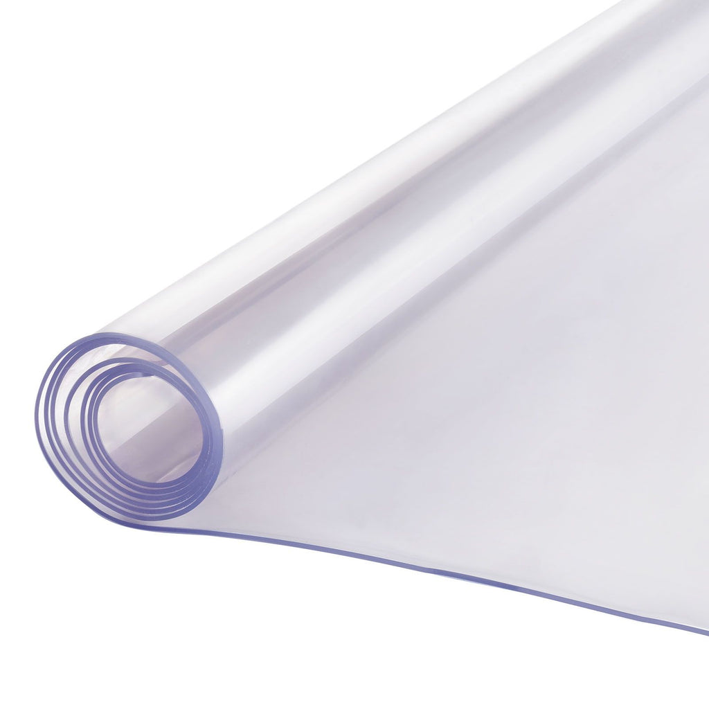 Plastic Table Cover, 42 x 72 Inch 2.0 mm Thick Clear Table Protector, Rectangle PVC Desk Mat, Waterproof & Easy Cleaning Desk Pad Tablecloth, for Office Dresser Dining Room Table Night Stand