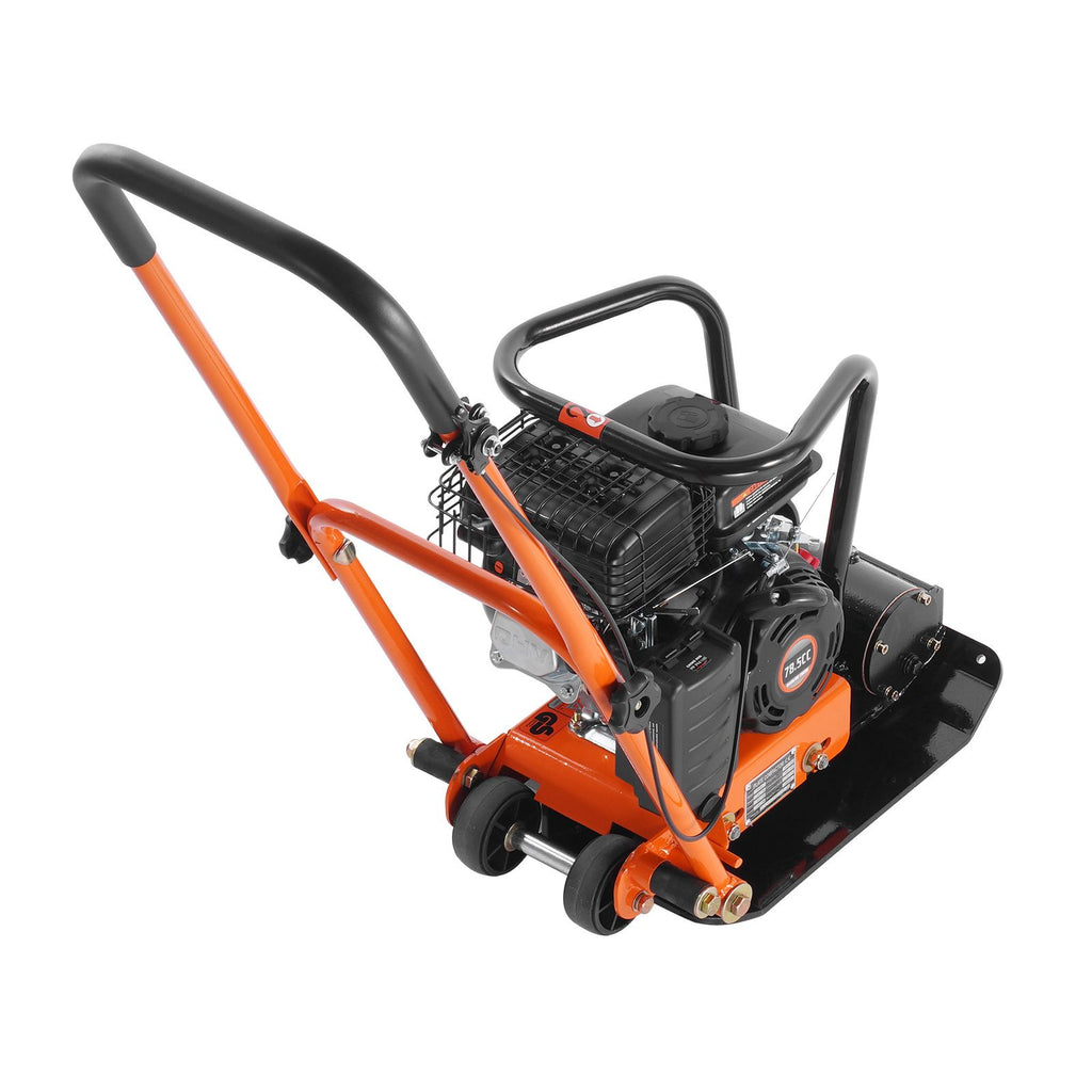 Plate Compactor, 2.8 HP 98CC Gas Engine 5,250 RPM, 1,920 lbs Force Vibratory Compaction Tamper with 18.7 x 11.8 inch Plate for Walkways, Patios, Asphalts, Paver Landscaping, EPA Compliant