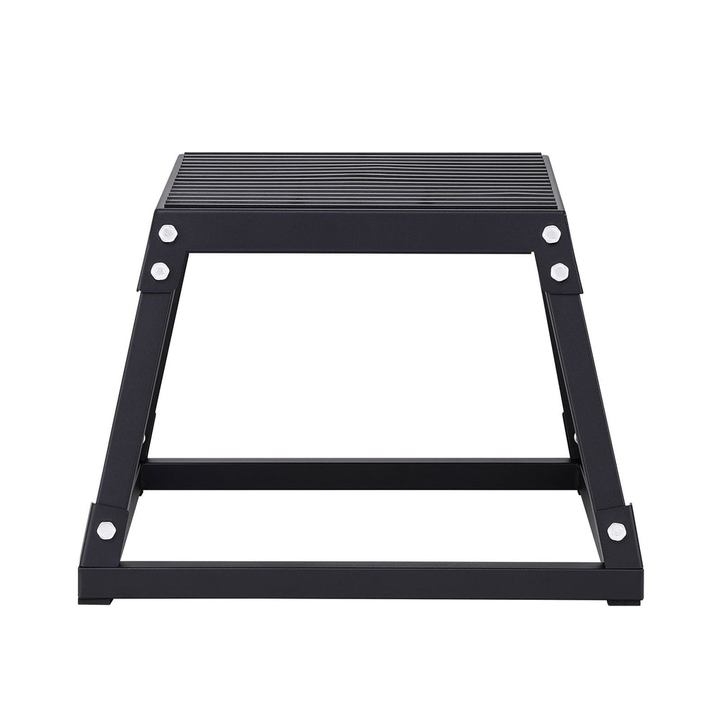 Plyometric Jump Box, 12 Inch Plyo Box, Steel Plyometric Platform and Jumping Agility Box, Anti-Slip Fitness Exercise Step Up Box for Home Gym Training, Conditioning Strength Training, Black