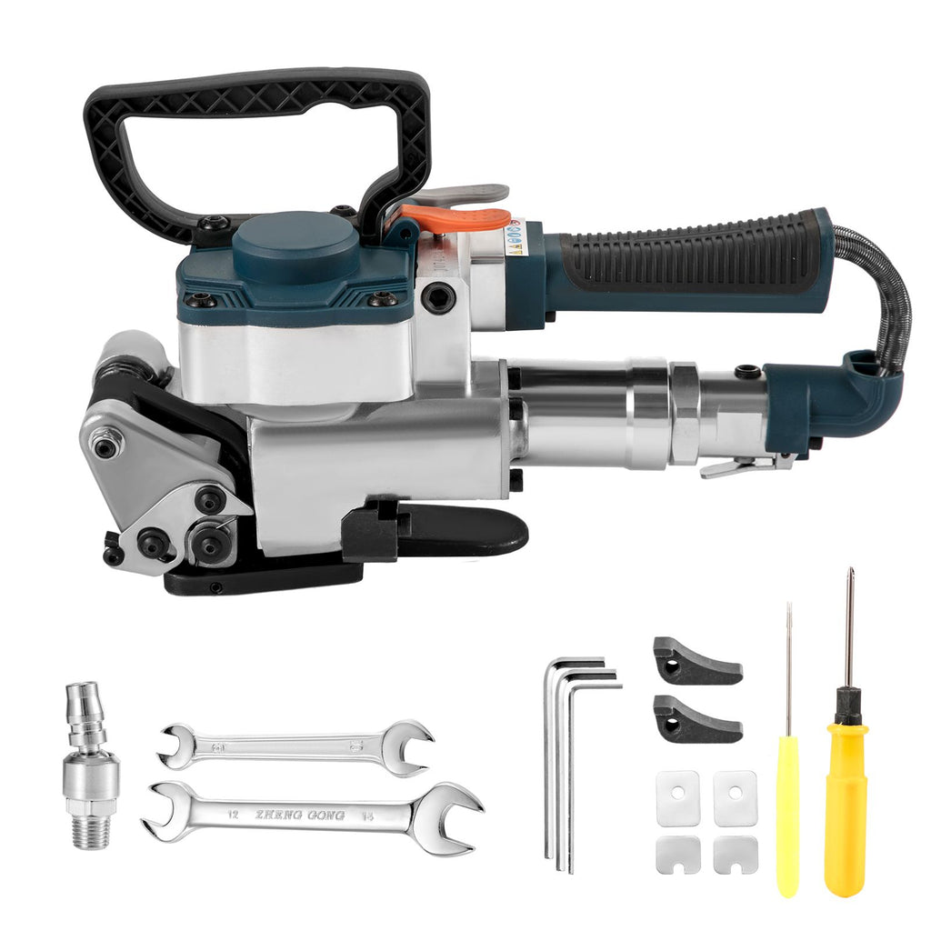 Pneumatic Strapping Tool B19 Hand Held Strapping Machine with 3500N Max Tension Pneumatic Strapping Machine for 1/2\'\'-3/4\'\' PP/PET Belt