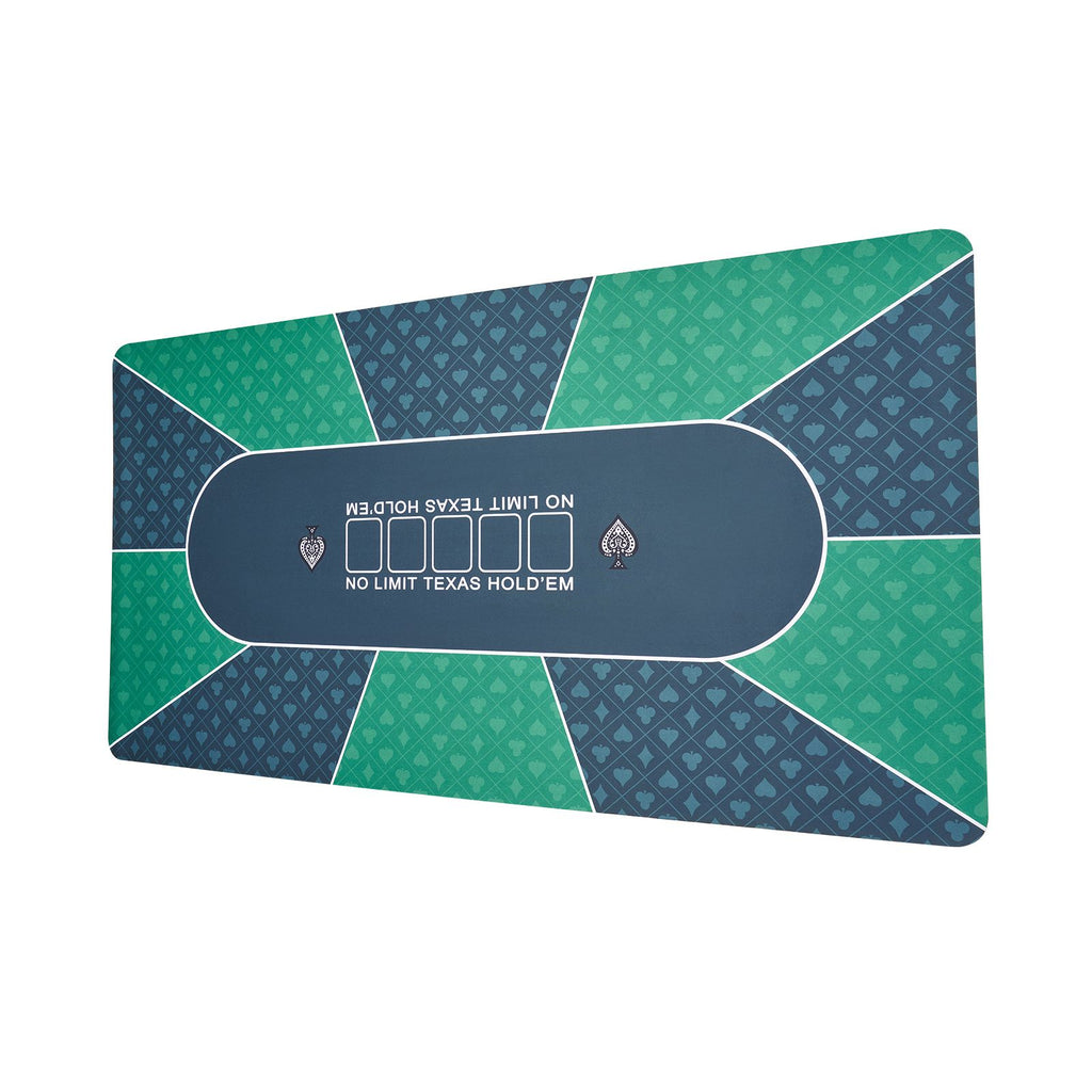 Poker Table Top, 70 x 35 Inch Poker Mat for Table, 6-8 Players Foldable Poker Table Top with Carrying Bag, Folding Poker Table Topper for Poker Games, Poker Room, Rectangle, Green