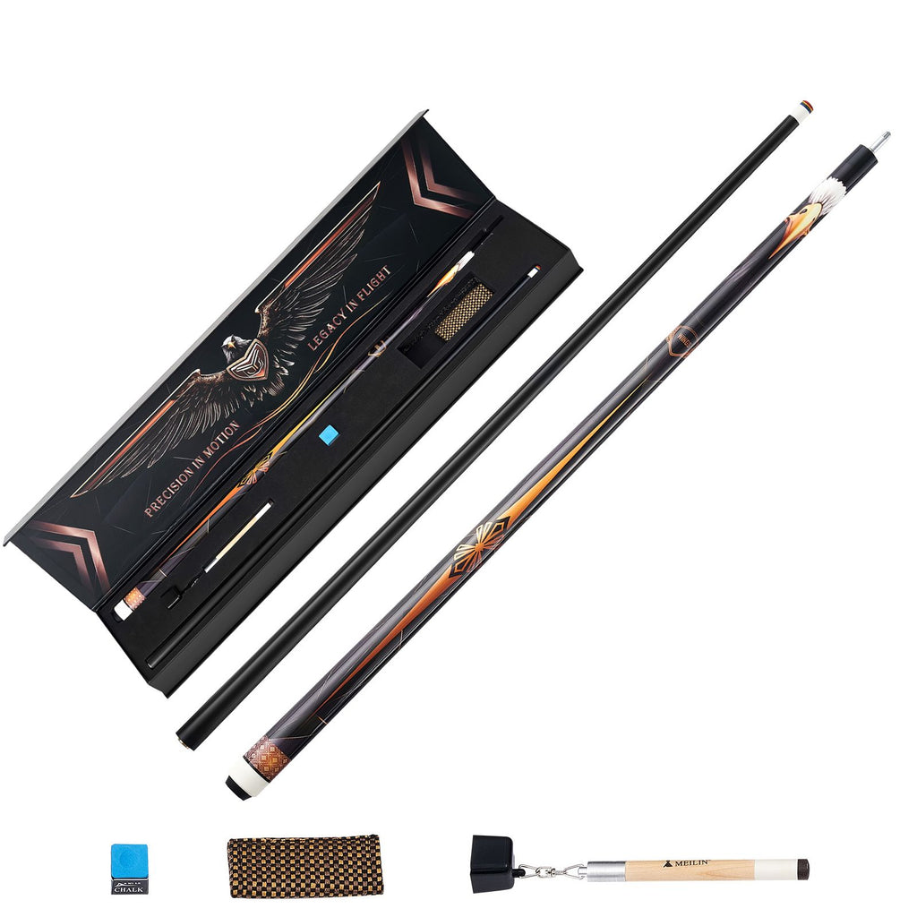 Pool Cue, 1 Piece Pool Stick, 58 inch & 19 oz Canadian Maple Wood Billiard Pools Cue Stick with Multi-Layer Tip & ABS Connection Ring, Cues Sticks for Professional Pool Table, Bar, Home, Office