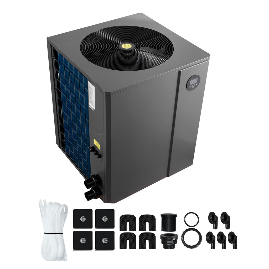 Pool Heat Pump Max 104790 BTU, Electric Pool Heater for In-Ground Up to 27738 Gallons, All-DC Inverter Technology, WiFi & App Remote Control, Multiple Protection for Swimming Parties