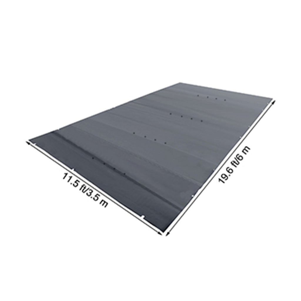 Pool Safety Cover Fits 10.5x18.6ft Rectangle Inground Pools, Safety Pool Cover with Drainage Holes, Mesh Pool Cover for Swimming Pool, PVC Winter Safety Cover, Dark Grey