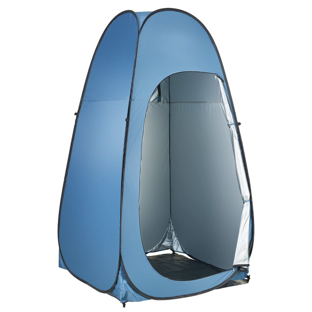 Pop up Shower Tent, Instant Portable Privacy Tent Changing Room with Shower Bag, Ground Stakes, Ropes, Carry Bag, 190T Polyester with Silver Coating, Quick Setup, for Camping, Beach, Fishing