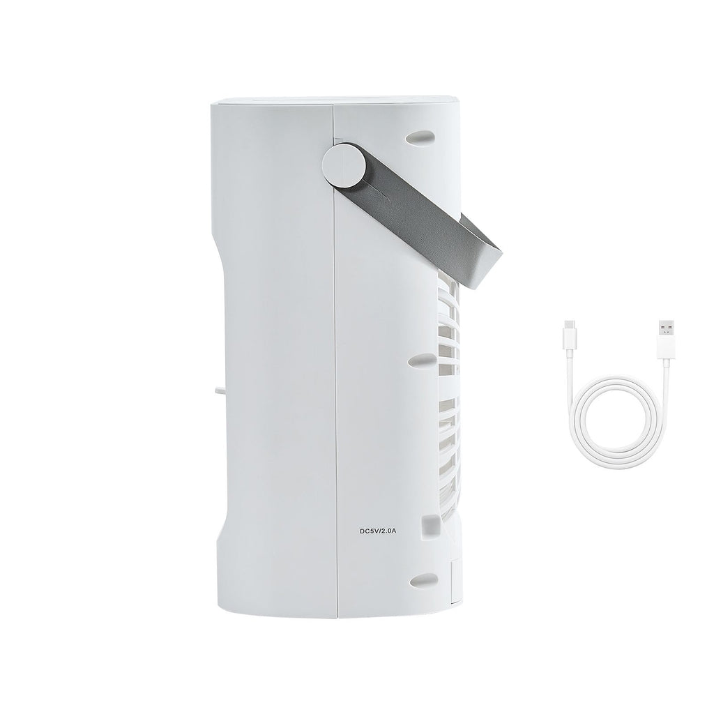 Portable Air Conditioner, 4-in-1 Evaporative Air Cooler, 3-Speed Mini Air Conditioner with 0-7H Smart Timer, 700ml Water Tank, 7-Color Light, Personal Mini Desk AC Fan for Bedroom Office Room