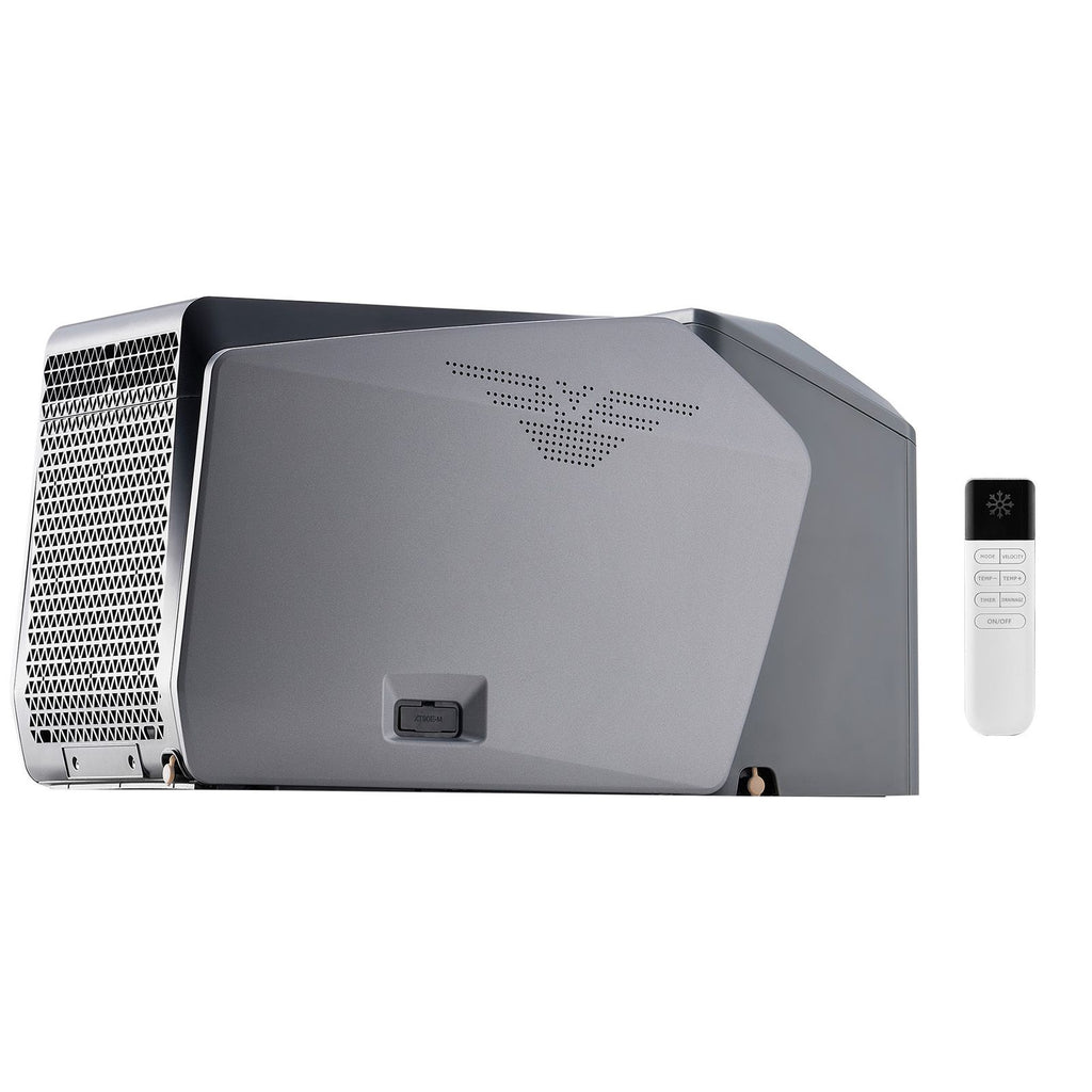 Portable Air Conditioner, 5000 BTU 3-Speed Air Conditioning Unit with 24H Timer, Air Portable AC Adjustable from 16 - 32 C, Compatible with AC/DC for Outdoor Tent Camping, RVs or Home Use, Grey