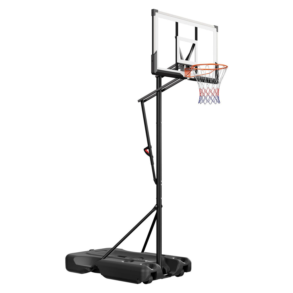 Portable Basketball Stand, 10 ft Height Adjustment Basketball Hoop & Goal, Portable Basketballs Hoop with 54 inch PC Backboard & Wheels for Kids, Teens, Adults in Driveways, Pools, Schools