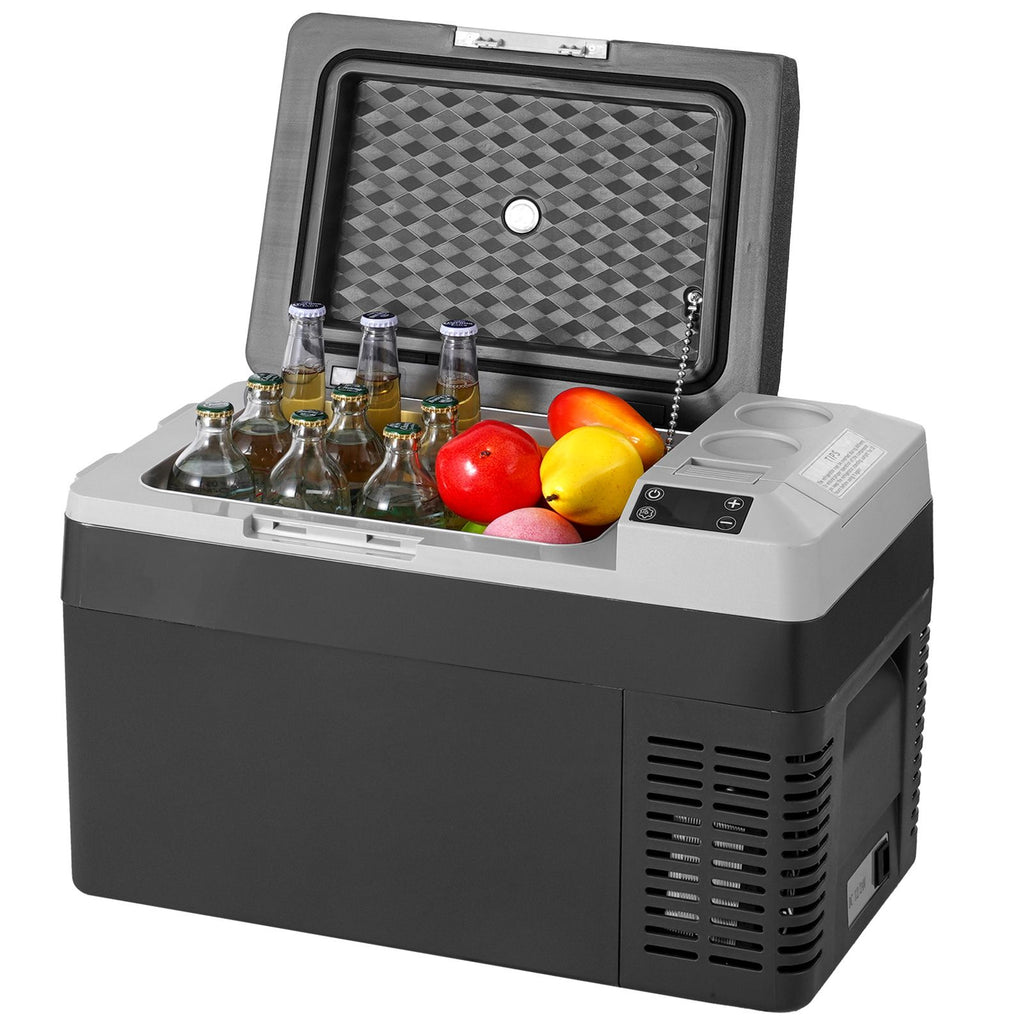 Portable Car Refrigerator, 12 Volt Car Refrigerator Fridge, 25 L / 26.4 QT Single Zone Portable Freezer, -4-68 F Adjustable Temperature, Compressor Cooler for Home, Outdoor, Camping, RV, Car