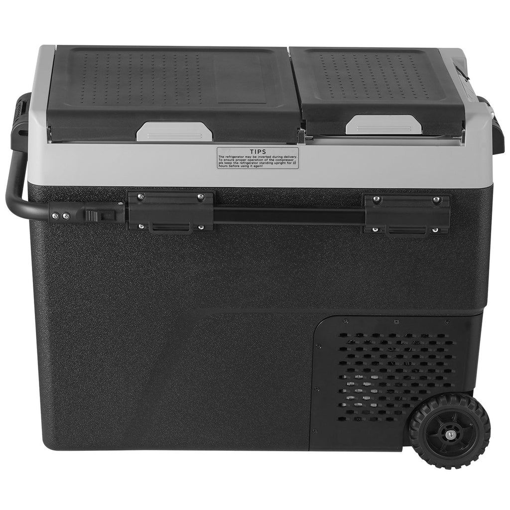 Portable Car Refrigerator, 12 Volt Car Refrigerator Fridge, 58 L / 61.5 QT Dual Zone Portable Freezer, -4 to 68 F Adjustable Temperature, Compressor Cooler for Home, Outdoor, Camping, RV, Car