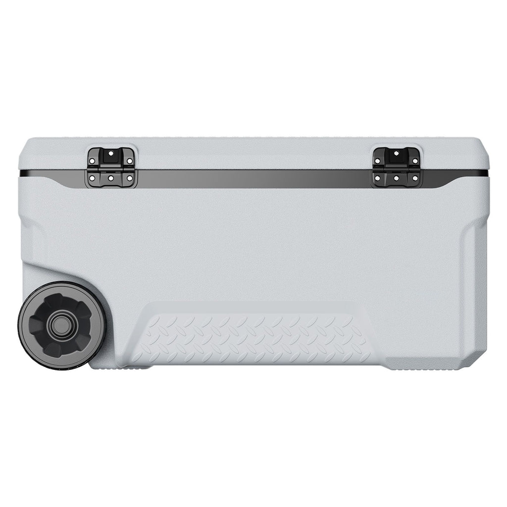 Portable Cooler, 74 QT Wheeled Cooler with Ice Retention, Heavy-Duty Handles and Cup Holder, Lightweight Rigid Material Insulated Portable Cooler, Suitable for Family Picnics and Long Trips