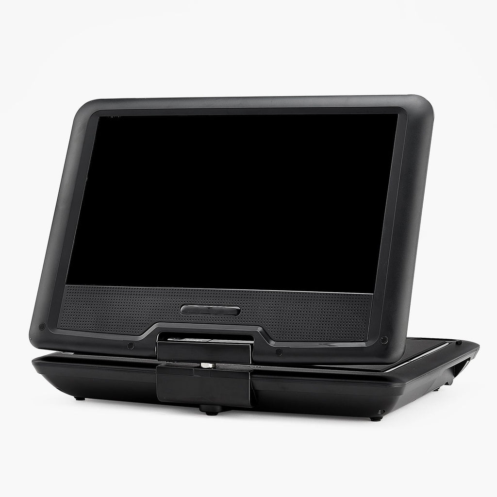 Portable DVD Player, 10.1 inch HD Swivel Display Screen, 4 Hours Built-in Rechargeable Battery, Dual Speakers, Support Sync TV/USB/SD Card/CD/DVD, Car Charger, AC Power Adapter, Remote Control