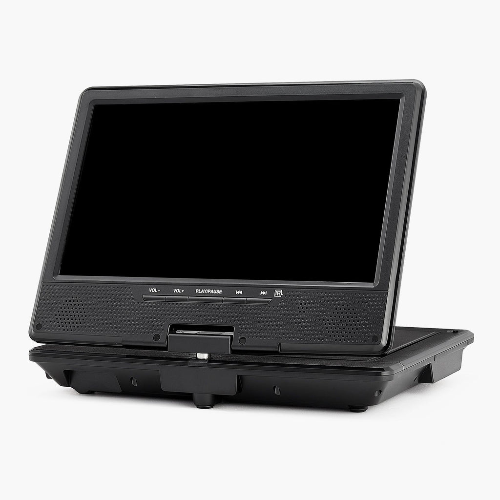 Portable DVD Player, 9 inch HD Swivel Display Screen, 4 Hours Built-in Rechargeable Battery, Dual Speakers, Support Sync TV/USB/SD Card/CD/DVD, Car Charger, AC Power Adapter, Remote Control