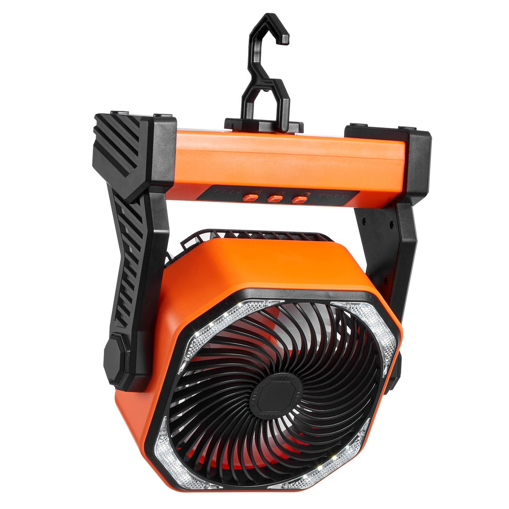 Portable Fan Rechargeable 8 inch, Battery Powered Fan with LED Lantern, 4 Speeds Adjustable Portable Small Table Fan Personal, USB Battery Operated Fans for Travel Bedroom Home Camping Office